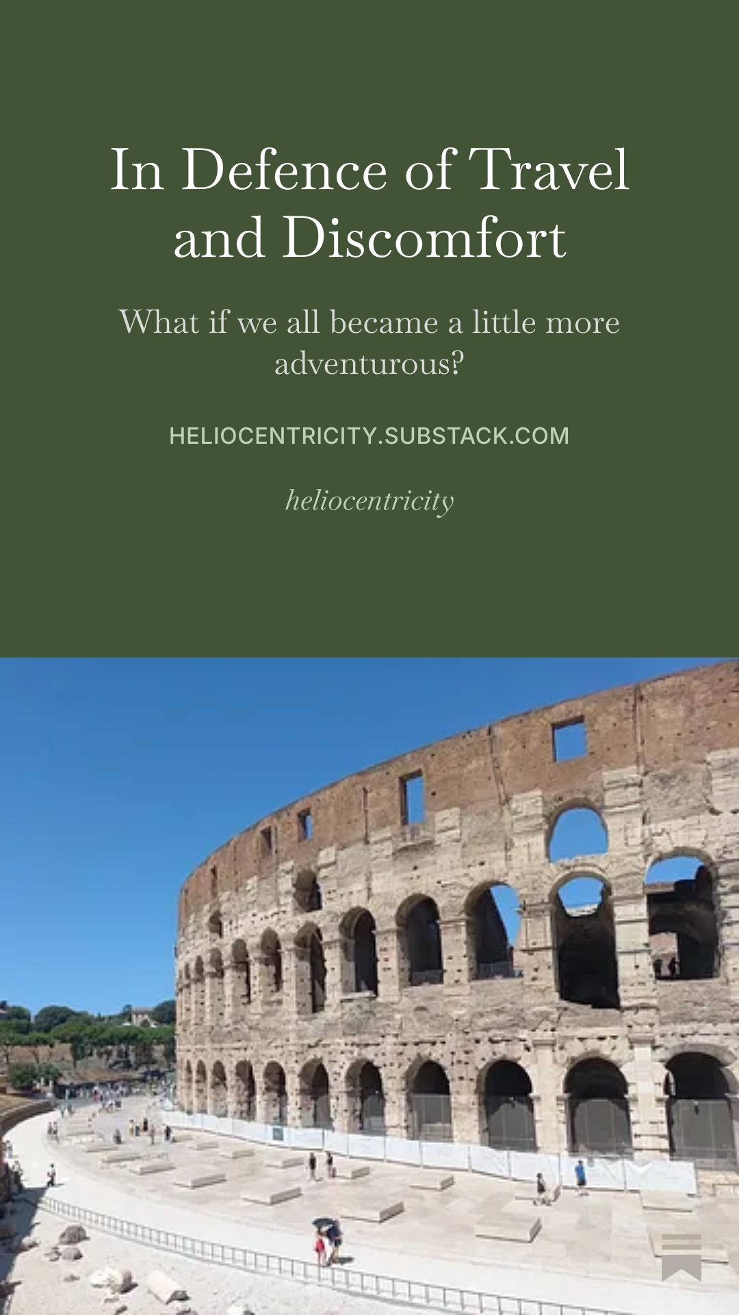 In Defence of Travel and Discomfort