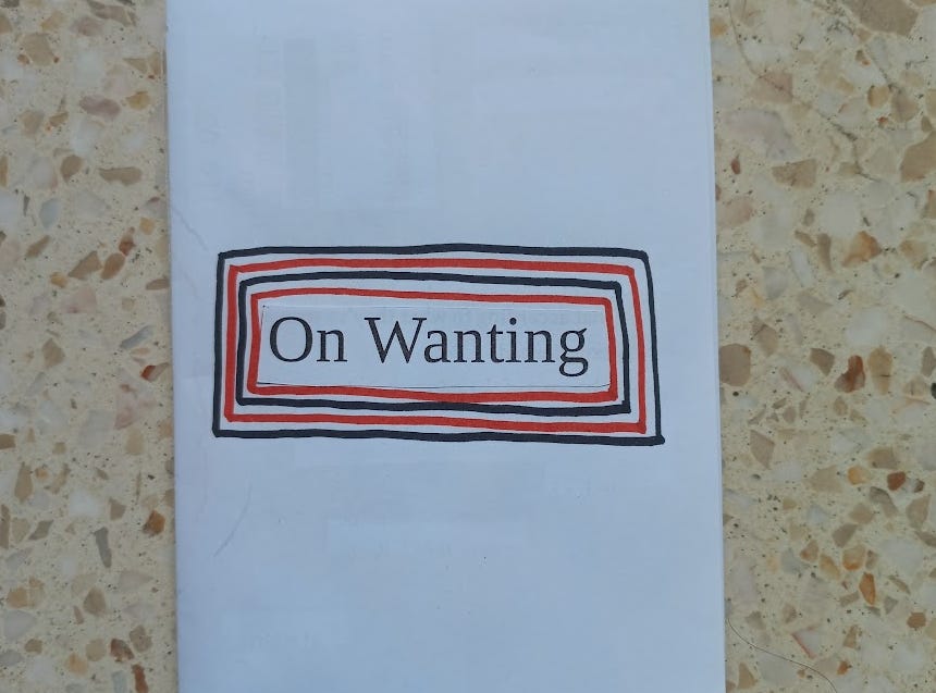 on wanting